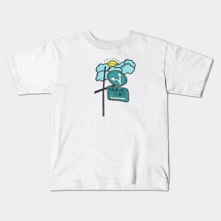 Smiling Sun Sign Road Hand Drawing Kids T-Shirt